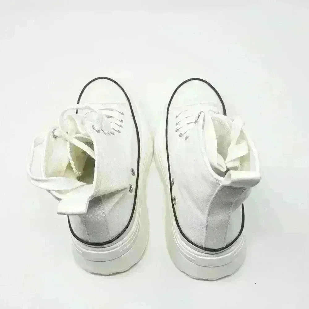BRAND NEW IN BOX  Steve Madden Molliee Sneaker White Fabric - Picture 7 of 9